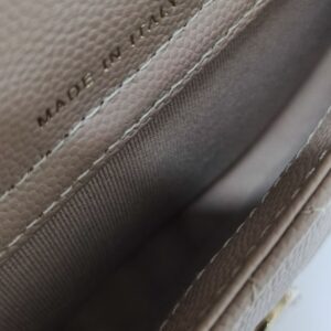 chanel woc dark beige caviar ghw microchipped