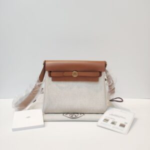 hermes mini herbag zip 20 beige ghw stamp k