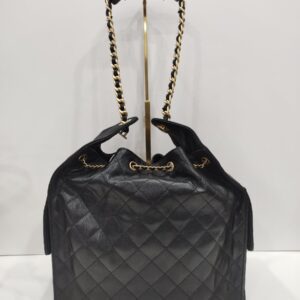 chanel c25 medium black caviar leather ghw