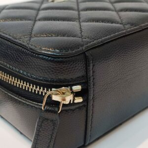 chanel camera bag caviar black ghw microchipped