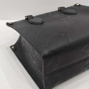 lv onthego pm black monogram empreinte leather tote bag