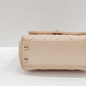 chanel coco handle mini nude caviar leather ghw series 31