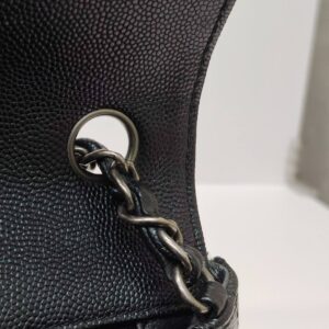 chanel chevron mini rectangle black caviar rhw series 24