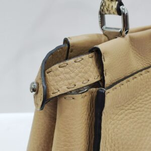 fendi peekaboo beige selleria leather