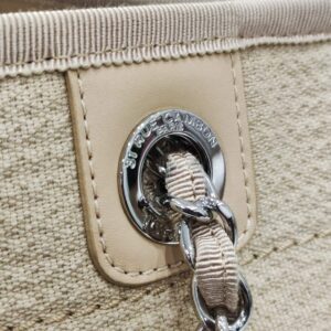 chanel small deauville beige shw microchipped