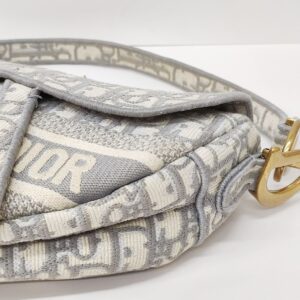 christian dior saddle medium gray ghw