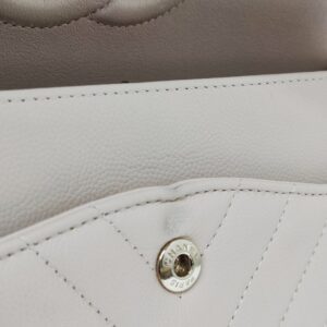 chanel medium double flap chevron caviar beige lghw series 31