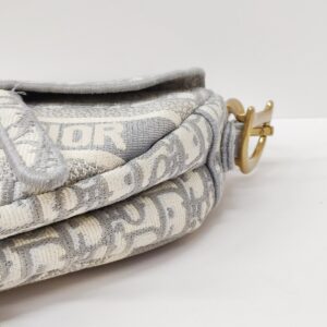 christian dior saddle medium gray ghw