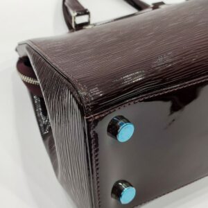 lv brea mm burgundy epi leather two way bag