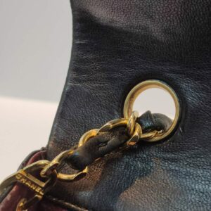 chanel vintage square flap black lambskin 24k ghw