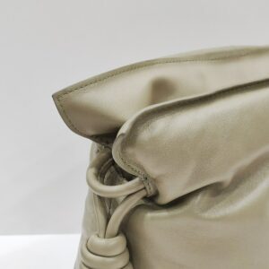 loewe flamenco drawstring puffer olive green
