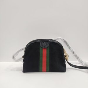 gucci dome black suede