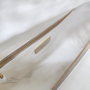 prada medium wicker and linen blend tote bag