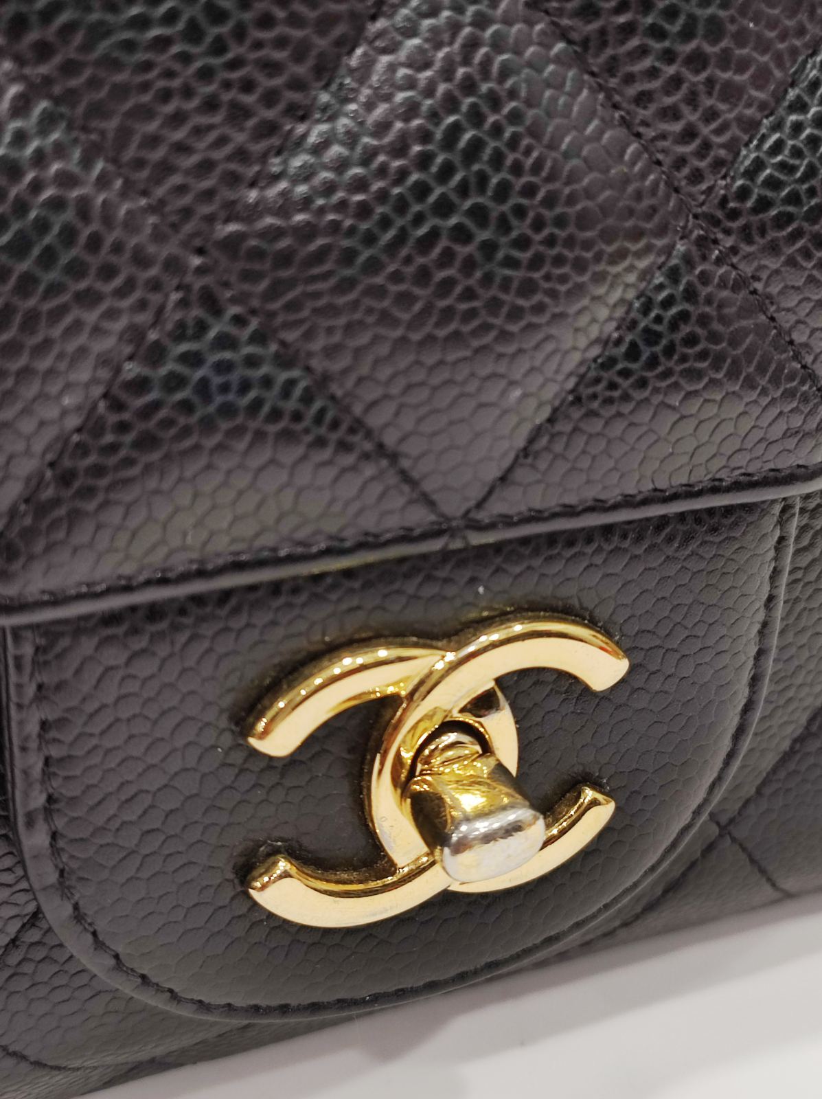 chanel double flap jumbo caviar leather black ghw series 18 chanel double flap jumbo caviar leather black ghw series 18