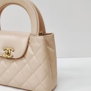 chanel nano kelly beige ghw calfskin microchipped