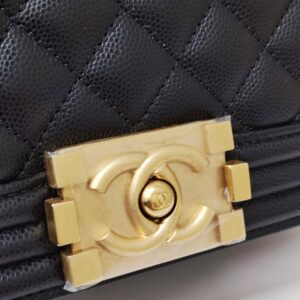 chanel leboy old medium caviar black ghw microchipped
