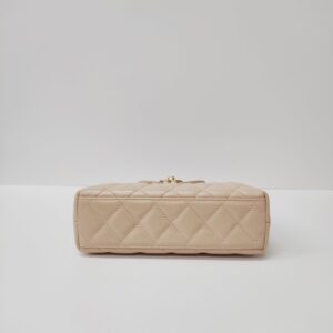 chanel nano kelly beige ghw calfskin microchipped