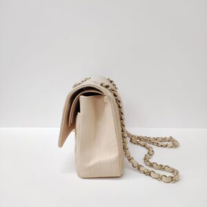 chanel medium double flap chevron caviar beige lghw series 31