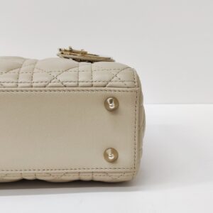 lady dior abc small light beige ghw