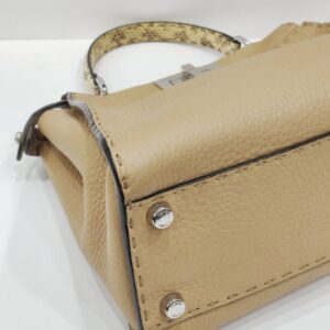 fendi peekaboo beige selleria leather