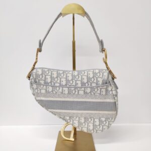 christian dior saddle medium gray ghw