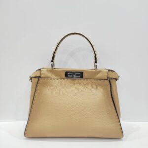 fendi peekaboo beige selleria leather