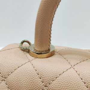 chanel coco handle mini nude caviar leather ghw series 31