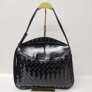 bottega veneta patent flap hobo bag