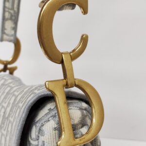 christian dior saddle medium gray ghw