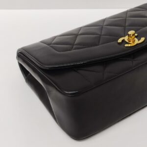 chanel vintage diana black ghw series 2