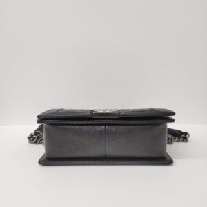 new kept unused chanel leboy old medium caviar black rhw microchipped
