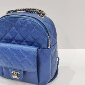 chanel royal blue cc day backpack series 26 ghw