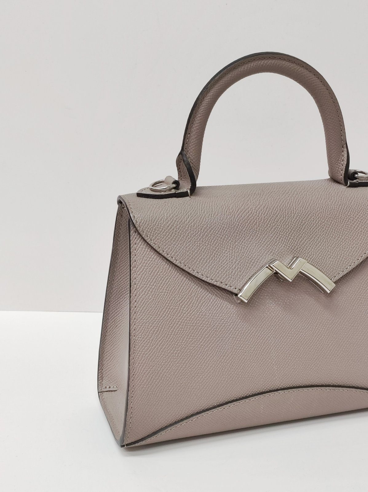 moynat mini gabrielle gray grained calfskin shw moynat mini gabrielle gray grained calfskin shw
