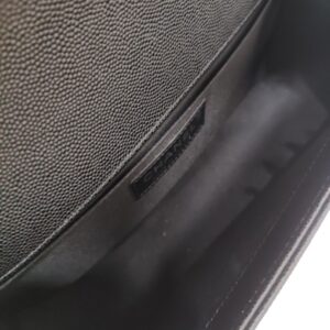 chanel leboy old medium black caviar rhw series 30