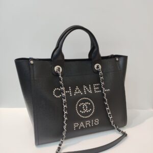 chanel small deauville caviar black shw series 25