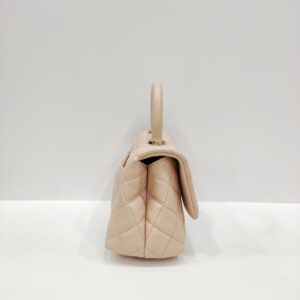 chanel coco handle mini nude caviar leather ghw series 31