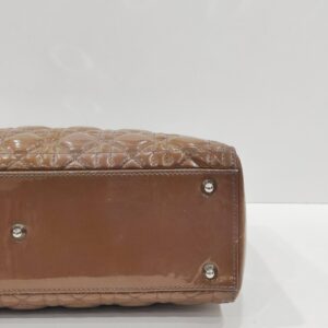 lady dior large patent brown shw