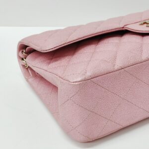chanel double flap medium iridescent pink caviar ghw series 27