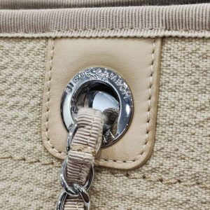 chanel small deauville beige shw microchipped