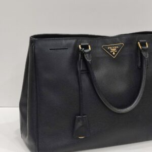 prada galleria saffiano black tote bag