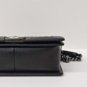 new kept unused chanel leboy old medium caviar black rhw microchipped