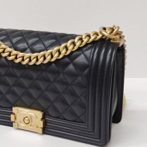 chanel leboy old medium caviar black ghw microchipped