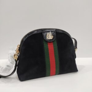 gucci dome black suede