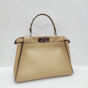 fendi peekaboo beige selleria leather
