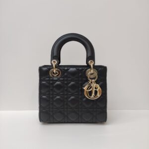 lady dior small black ghw