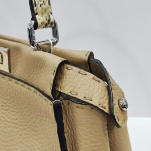 fendi peekaboo beige selleria leather
