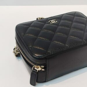 chanel camera bag caviar black ghw microchipped