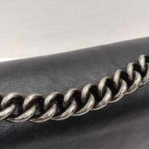 chanel leboy old medium black calfskin leather rhw series 19