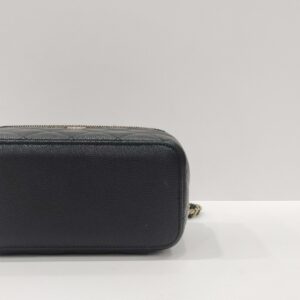 chanel black vanity long box caviar leather ghw series 31