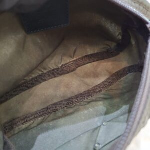 prada dark green pouch tessuto